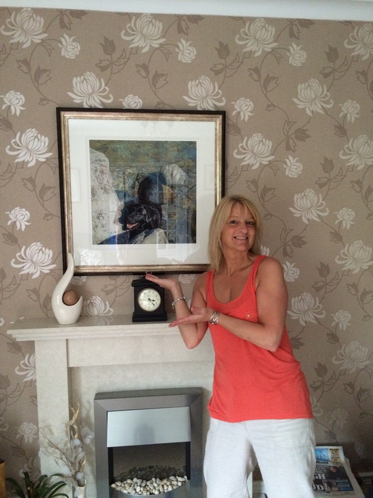 Gill , Janet's sister with her copy of "Ronnie"