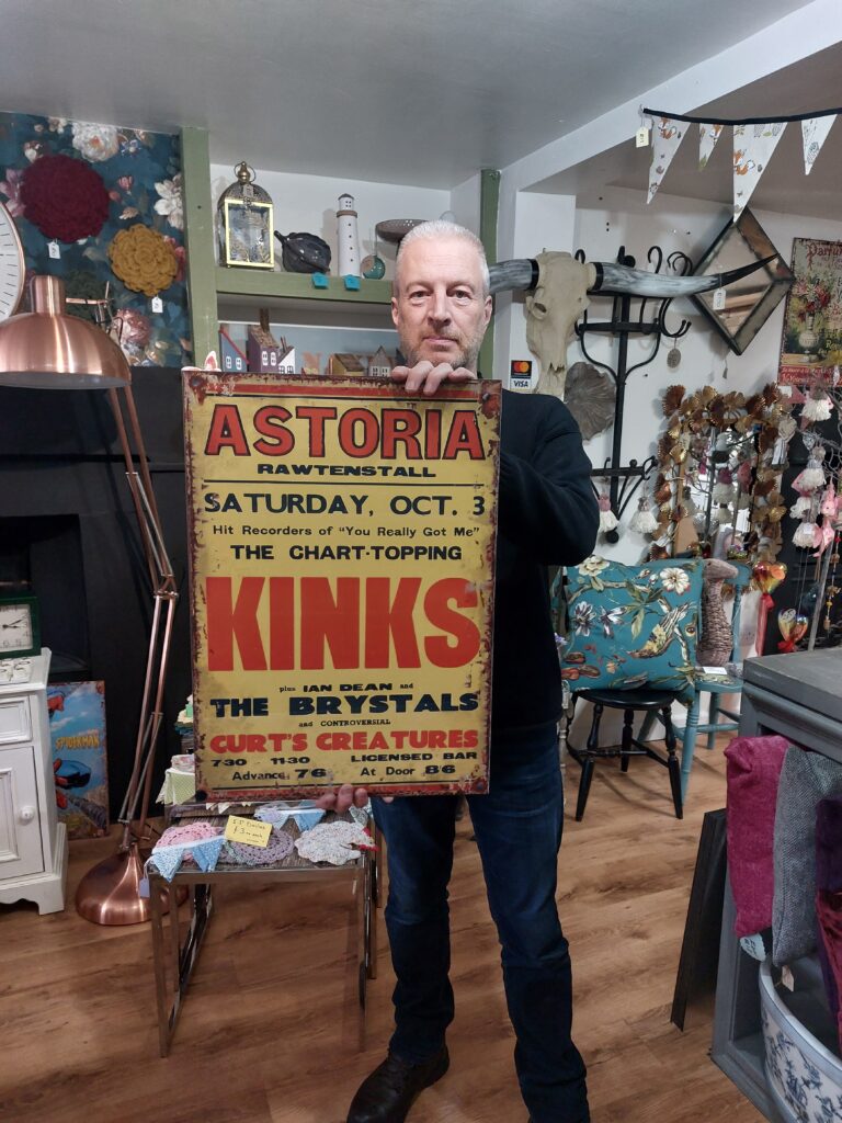 Kinks Rawtenstall Astoria Metal Wall Sign A2.