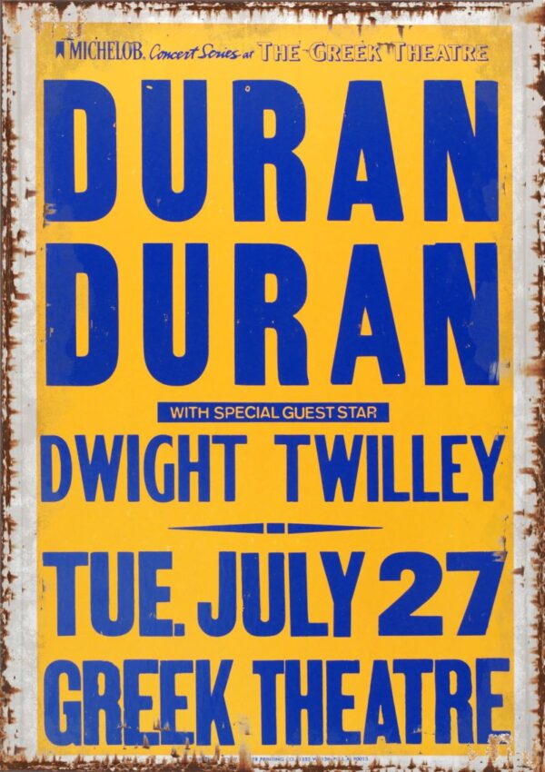 Duran Duran Metal Wall Sign A2 Large