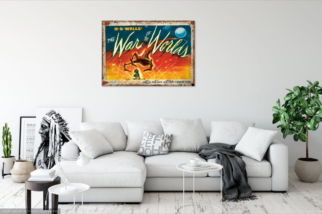 The War of the Worlds Metal Sign