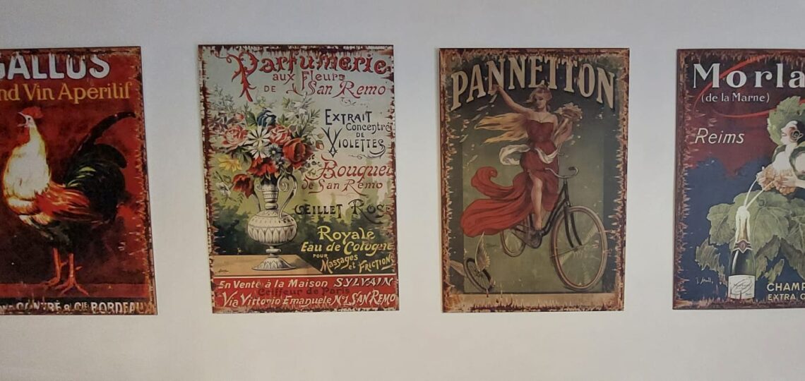 French Collection Metal Signs A2 Large