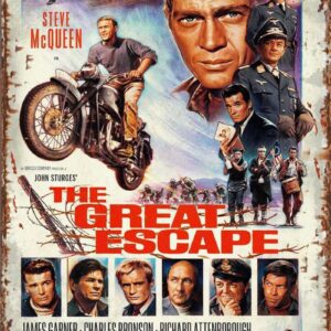 Steve McQueen The Great Escape Metal Poster Movie A2 Large