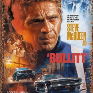 Steve McQueen Bullitt Large Metal Poster A2 Movie Robert Vaughn