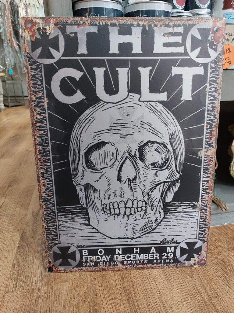 The Cult A2 Metal Sign Poster Bonham Indoor Outdoor