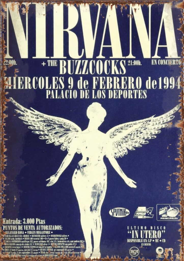 Nirvan Buzzcocks 1994 A2 Metal Poster