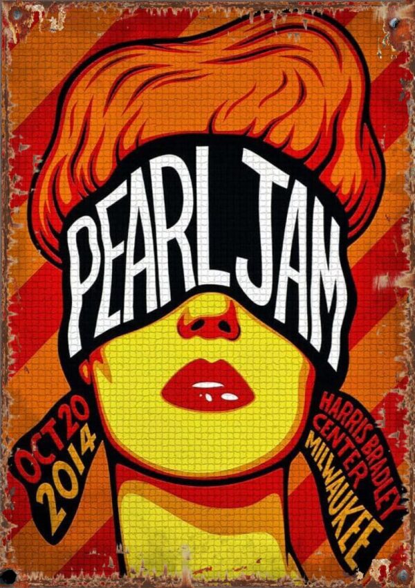 Pearl Jam Harris Bradley Milwaukee A2 Metal Sign